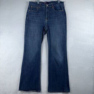 Gap Denim Flare Jeans High Rise Medium Wash Womens Blue Size 12/31T
